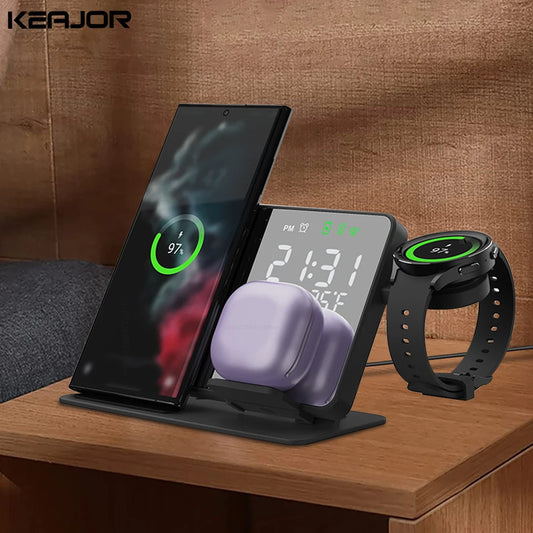 SAMSUNG 3-in-1 Induction Charger with Alarm Clock