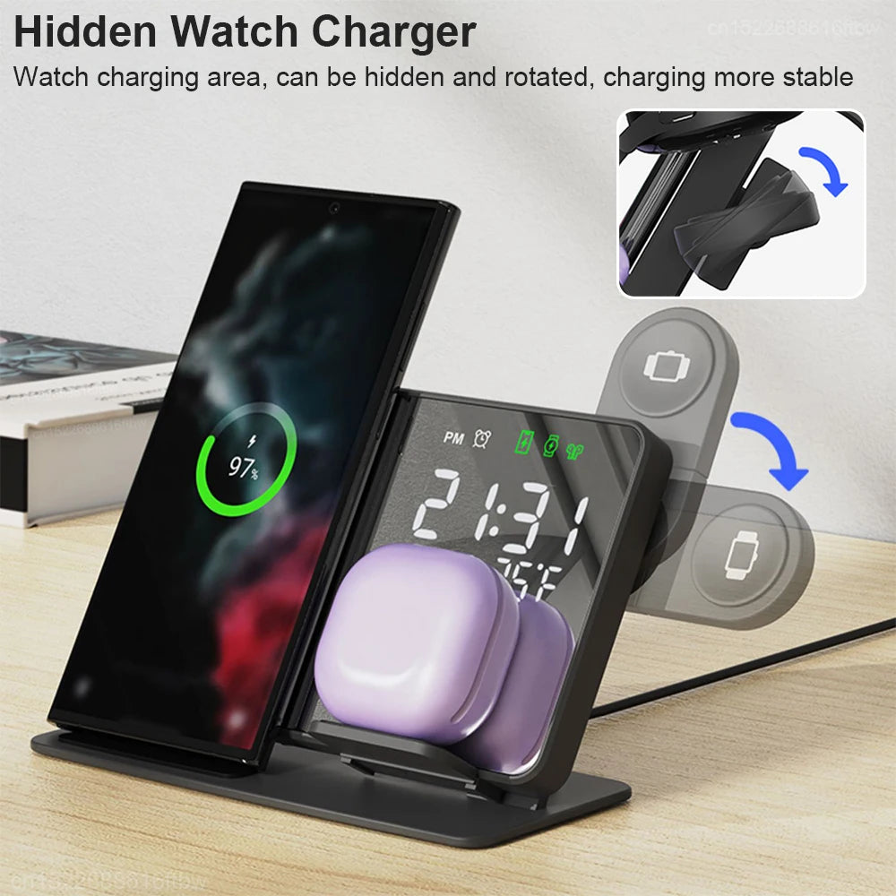 SAMSUNG 3-in-1 Induction Charger with Alarm Clock