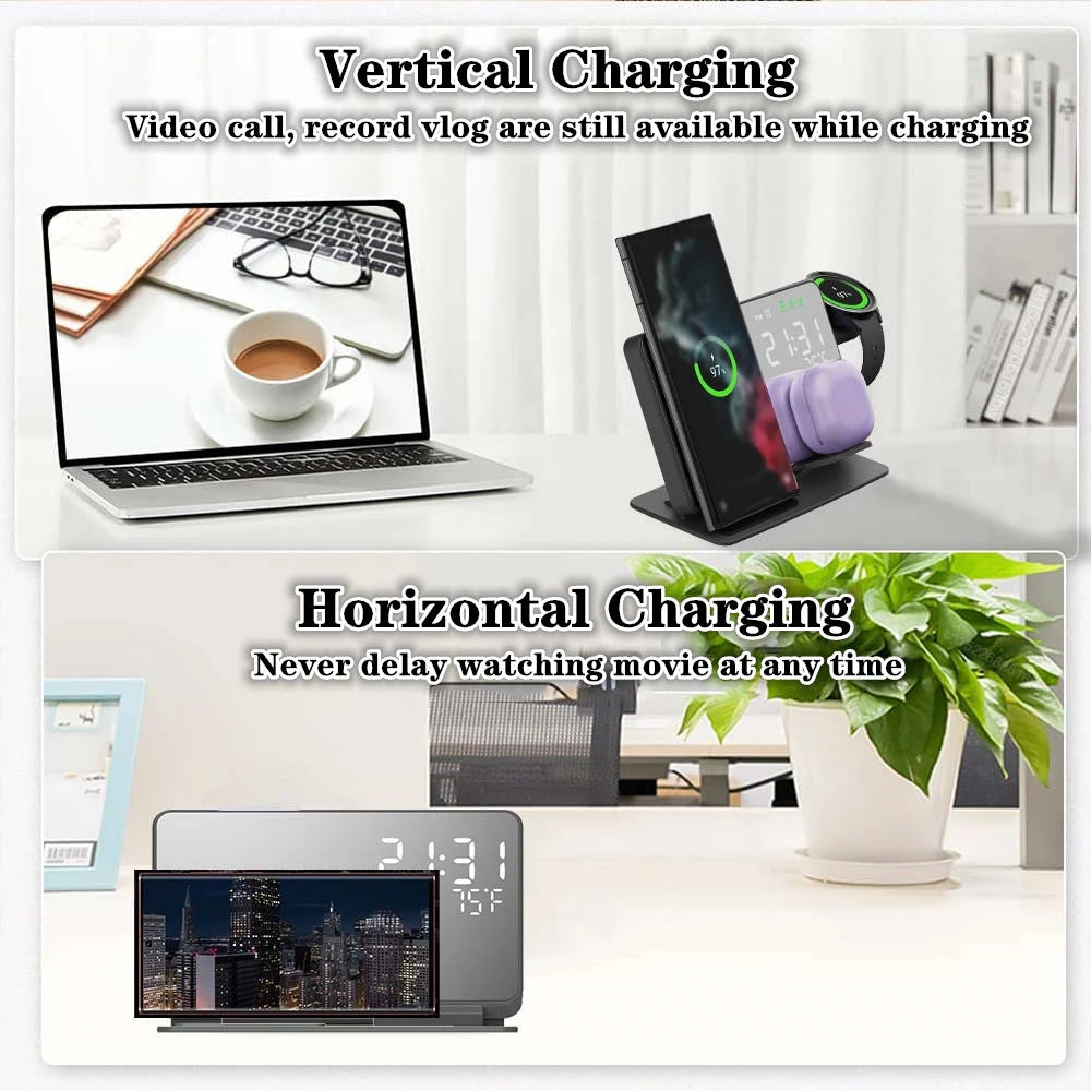 SAMSUNG 3-in-1 Induction Charger with Alarm Clock